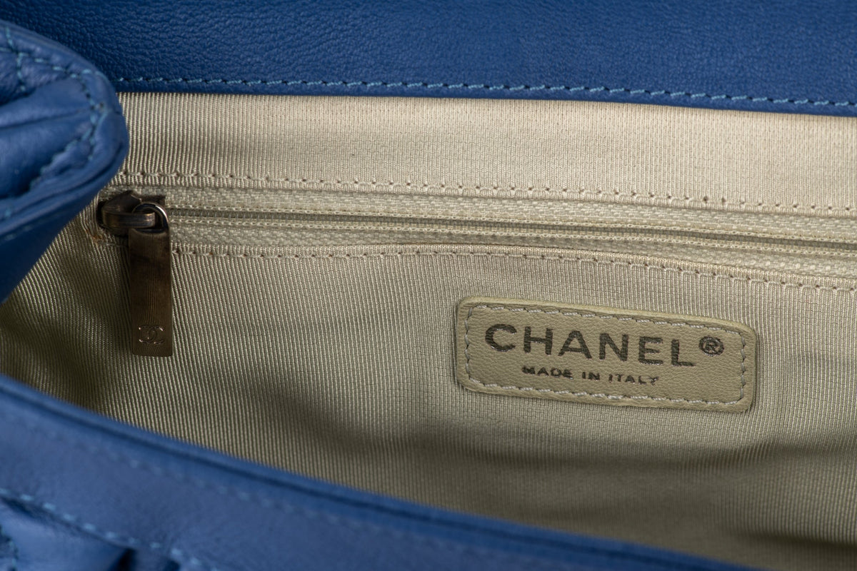 Chanel Blue Chain Around Flap Bag
