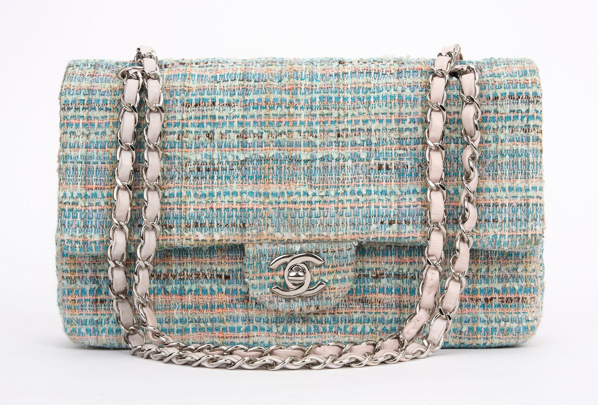 Chanel Classic Double Flap Quilted Tweed