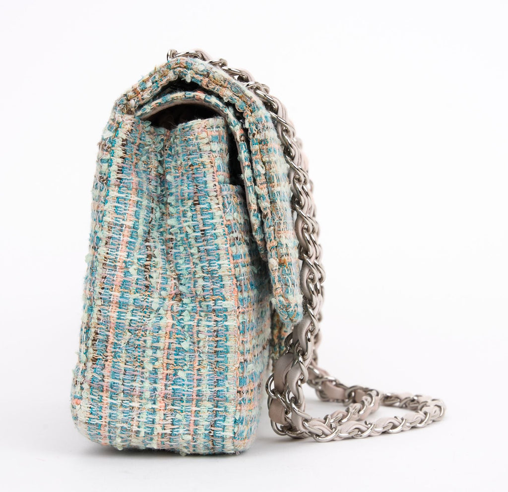 Chanel Classic Double Flap Quilted Tweed