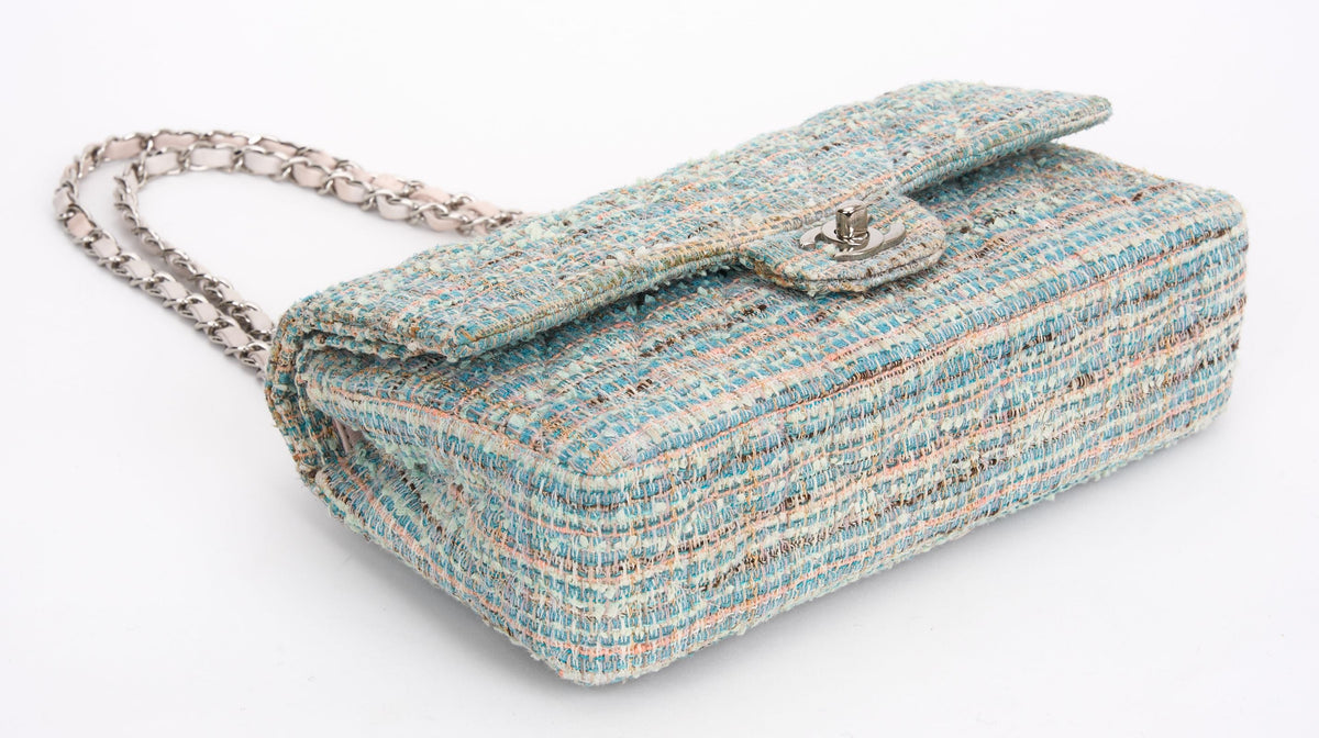 Chanel Classic Double Flap Quilted Tweed