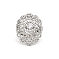 Vintage Finds ornate cluster diamond ring featuring a detailed design with sparkling diamonds and a gold band.