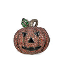 Lydia Courteille pumpkin-shaped ring featuring intricate design, crafted from metal, displayed on a plain background.
