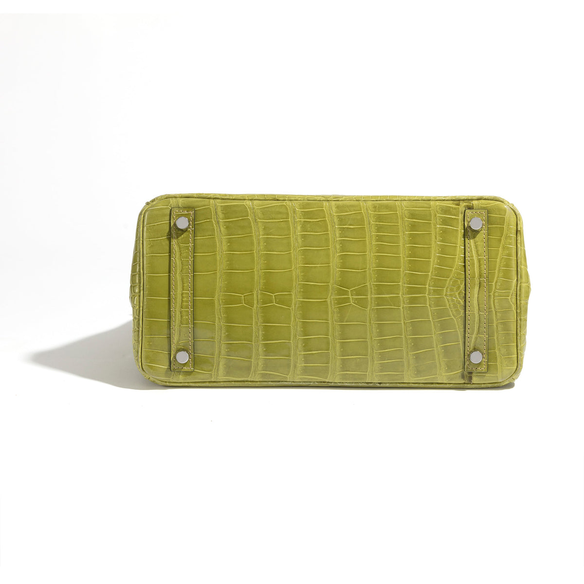 Hermès Birkin 30 Vert Chartreuse PHW top handle bag with gold hardware, showcasing its luxurious leather and elegant design.
