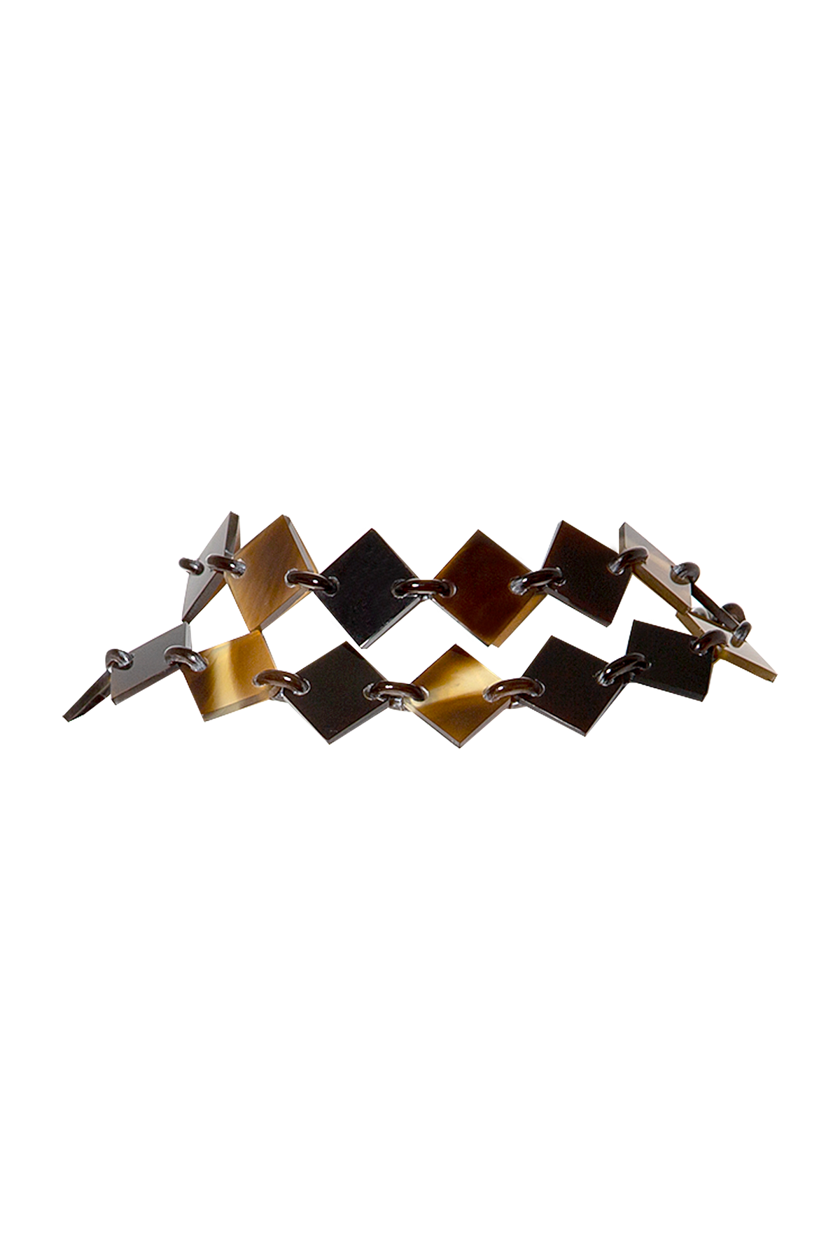 Hermès Purple and multicolour Lacquer Lena Necklace with intricate design and vibrant hues, displayed on a neutral background.