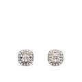 White gold diamond stud earrings with sparkling diamonds set in a classic design, lightweight and elegant jewelry for special occasions.
