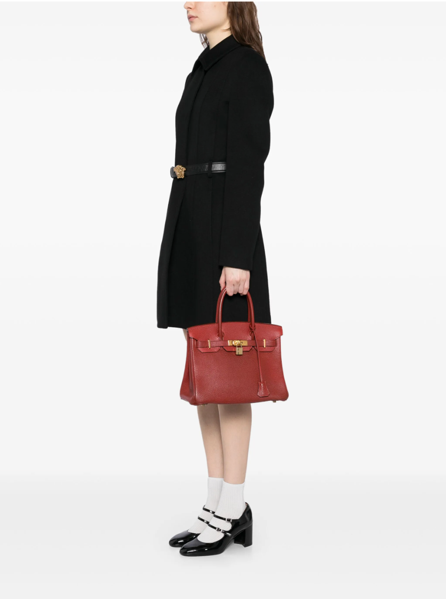 Hermès Birkin 30 Brique Togo GHW top handle bag with gold hardware, showcasing its rich brick color and luxurious leather texture.