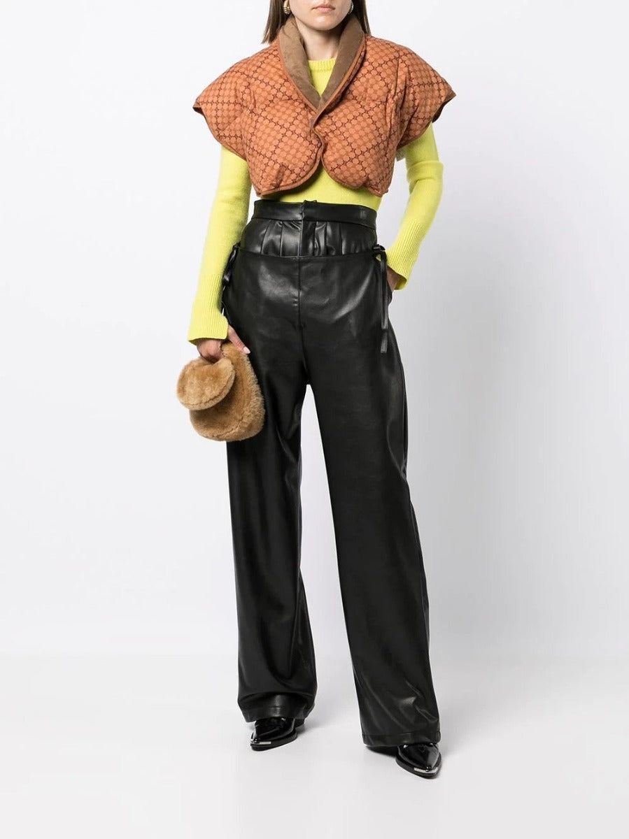 Celine cropped padded plaid blazer with a tailored fit, featuring a classic plaid pattern and structured design.