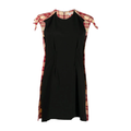 Celine checked panelled mini dress featuring a stylish pattern with long sleeves and a fitted silhouette.