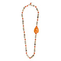 Vintage Givenchy beaded chain necklace from the 1970s with intricate beadwork and elegant design.
