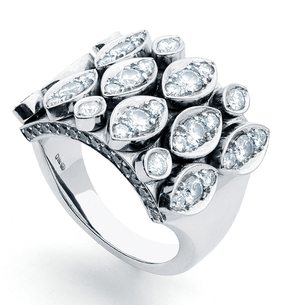 Cartier Diamond Diadea Ring featuring a sleek band with sparkling diamond accents and elegant craftsmanship.