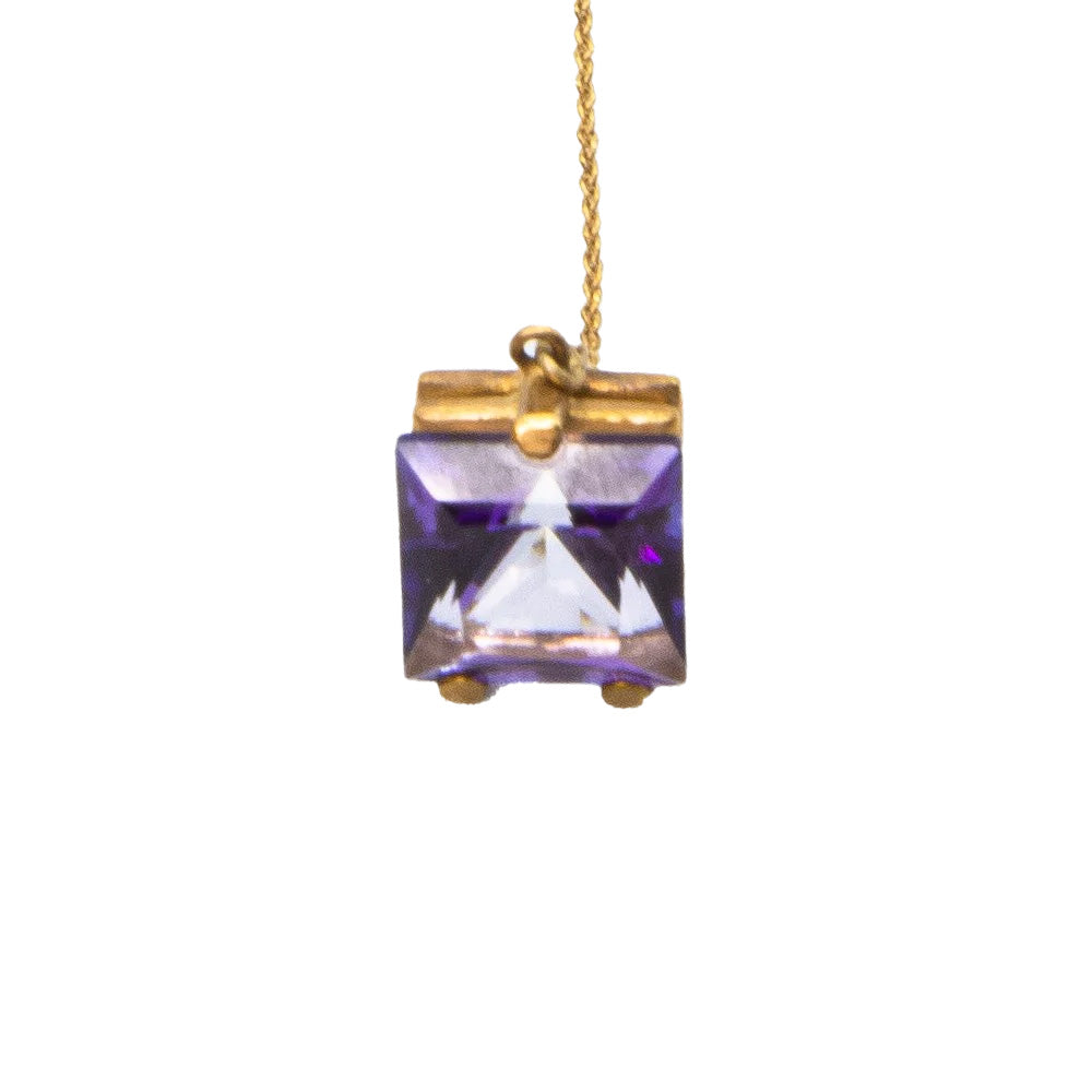 Delfina Delettrez single designer earring featuring a unique stone design, elegant and modern jewelry accessory.