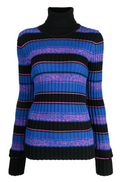 Striped turtleneck ribbed knit jumper from Other Designers, featuring bold horizontal stripes and cozy knit texture.