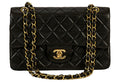 9" Chanel Black Classic Double Flap