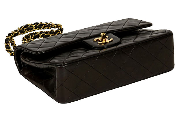 9" Chanel Black Classic Double Flap