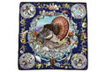 Hermès Navy Texas Wildlife Scarf Oliver