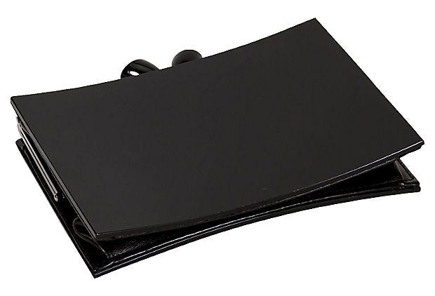 Chanel Black Lucite Kiss Lock Clutch