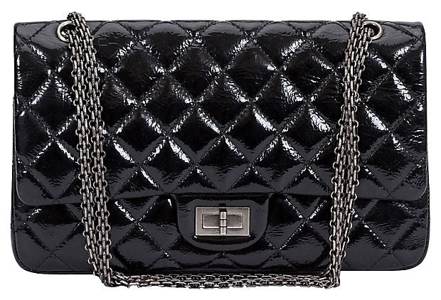 Chanel Black Patent Jumbo Flap Bag
