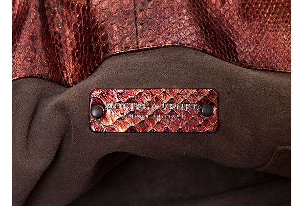 Bottega Veneta Metallic Rust Python Tote