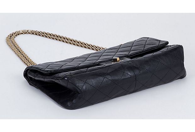 Chanel Black Reissue Gold Jumbo Flap