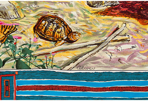 Hermes Les Cheyennes Silk Scarf Oliver