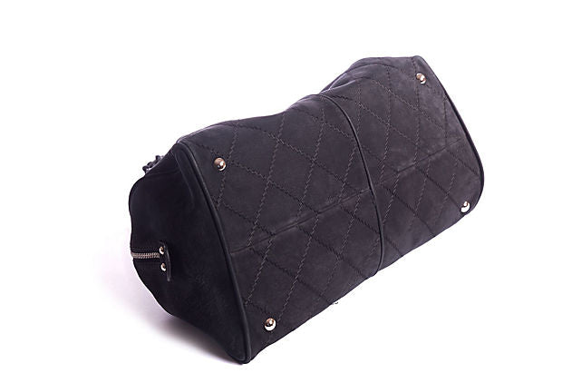 Chanel Black Suede Large Gym Bag